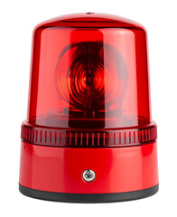red emergency siren or strobe isolated on white background