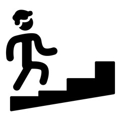 Man Climbing Stairs Progress