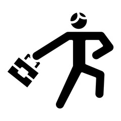 Man Holding Briefcase Climb