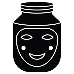clay mask jar vector icon 1