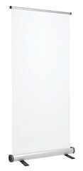 blank white vertical banner isolated on white background