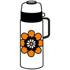 bottle of perfume with flower