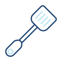 Spatula Icon Color Outline Style. Vector Illustration Design