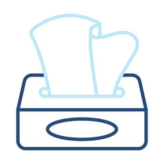 Napkin Icon Color Outline Style. Vector Illustration Design