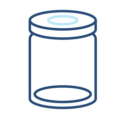 Jar Icon Color Outline Style. Vector Illustration Design