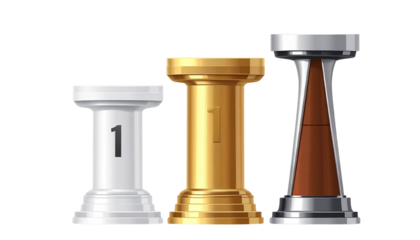 Sports podium isolated on transparent background