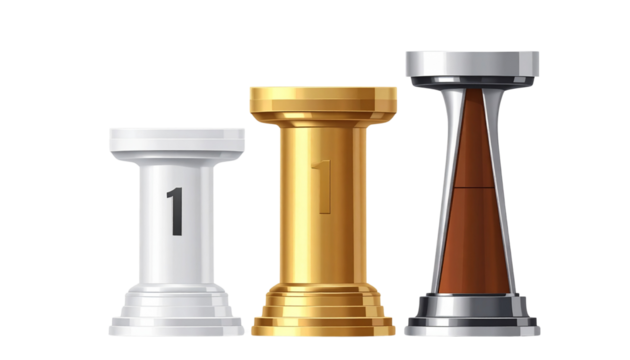 Sports podium isolated on transparent background