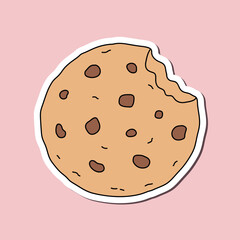Delicious cookies clip art illustration in flat vector