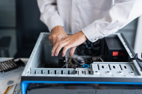 IT Engineer installing Hardware Equipment Development Facility Engineer  Maintenance computer Motherboard Electronic repair shop technology business