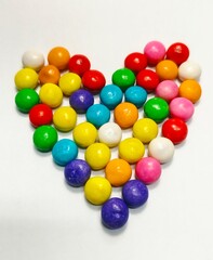 heart shaped candies