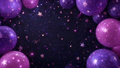 Purple and Pink Starry Balloons