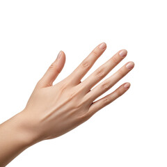 Open hand with fingernails on dark background