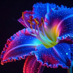 Vibrant lily close-up