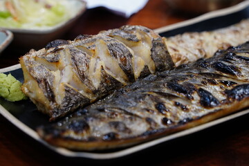 Delicious Korean Grilled Mackerel (Godeungeo Gui) on Plate
