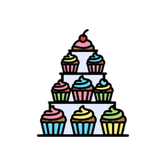 Cupcake Tower - A Sweet Treat Display.