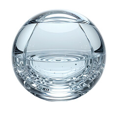 Water sphere ripples, clear, rounded, glass