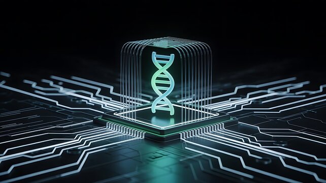 DNA data processing digital technology genetics science