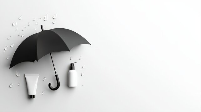 Minimalist stock photo of glow-boosting rainy day bea