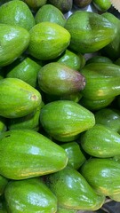 Fresh Green Avocado Pile Healthy Food Ingredient Closeup