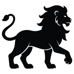 leo lion silhouette vector icon