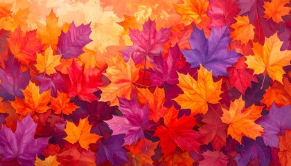 Autumn leaves panorama