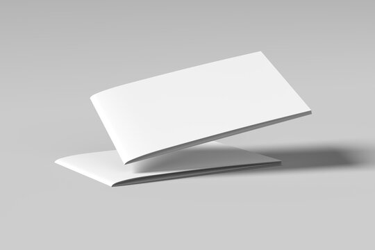 Elegance in Simplicity &ndash; Premium White A4 Landscape Brochure Mockup