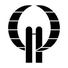 wheel black icon