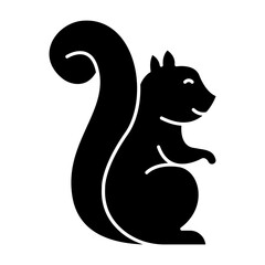 squirrel black icon