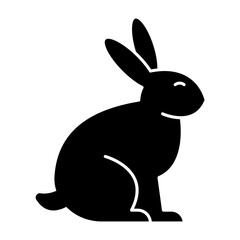 rabbit black icon