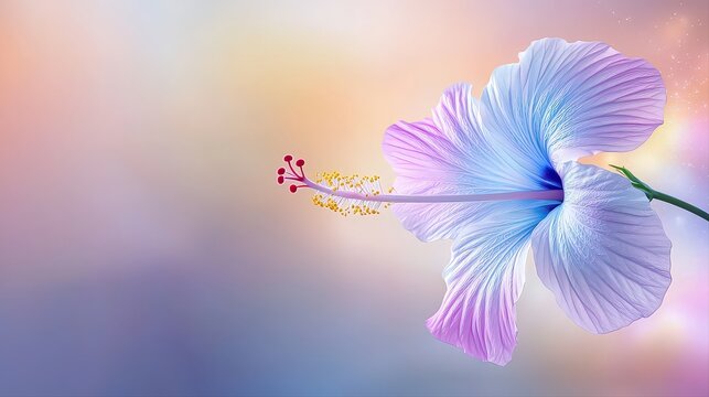 High-resolution close-up of light hibiscus Glinda pet
