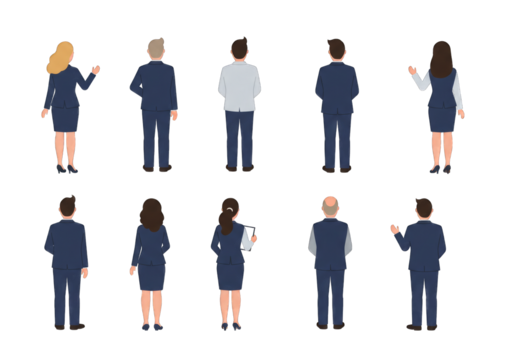 Diverse group of professionals waving in a meeting