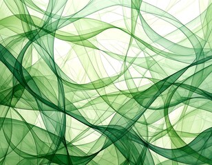 Abstract green ribbons