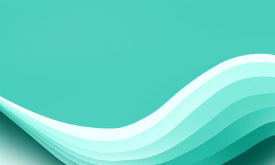 Smooth Turquoise Gradient Waves Abstract Modern Background