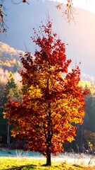 Autumn tree ablaze