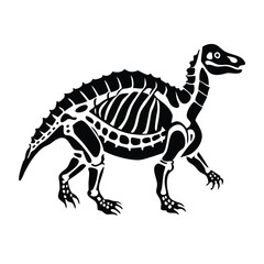 Detailed Ankylosaurus Body Structure Vector