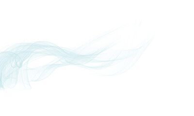 Abstract light smoke wisps isolated on transparent background