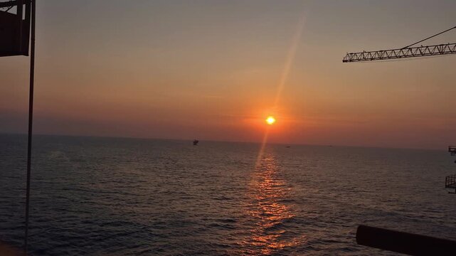 The sunset over the Java Sea is beautiful.