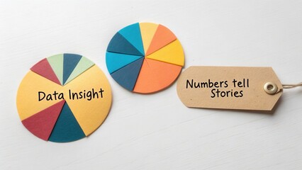Creative Data Visualization with Colorful Pie Charts and Inspirational Tagline for Analytics and Insightful Presentation