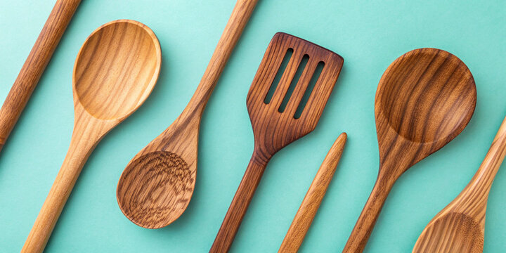 wooden utensils photo, kitchen tools set, wooden spatula fork, cooking tools wallpaper, wooden spoon fork, kitchen accessory design, eco friendly utensils, cookware wooden decor, culinary wooden cutle