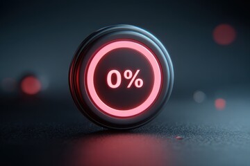 Digital Button Displaying Circular Progress Indicator at Zero Percent