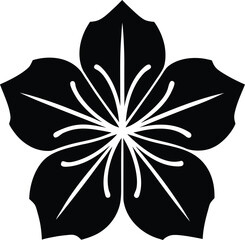 black and white abstract flower