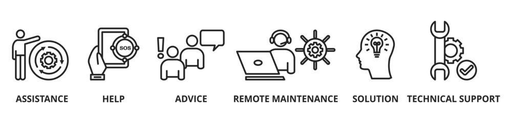 Banner of IT expert concept. IT Expert, Information Technology Advice or Services. Vector Illustration