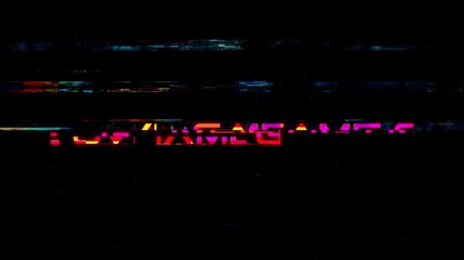 animated game over text with distortion effect.4k video - Powered by Adobe