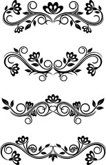 set of decorative elements