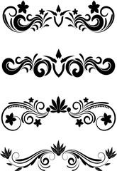 set of decorative elements