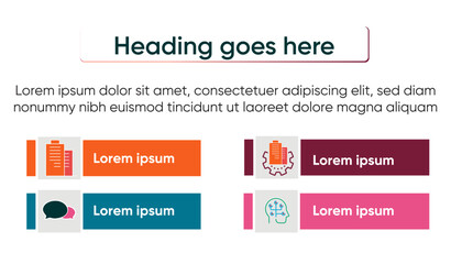 Business infographic in four stages