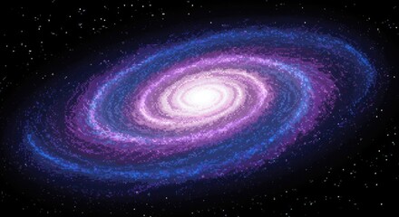 Vibrant spiral galaxy in deep space with swirling colors and celestial dust