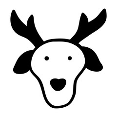 reindeer black icon