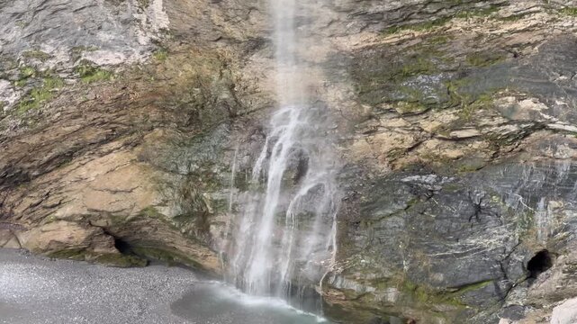 Waterfall Reichenbachfall or Rychenbachfall in the Haslital valley (Willigen, Switzerland) - Wasserfall Reichenbachfall oder Rychenbachfall im Haslital (Willigen, Schweiz)