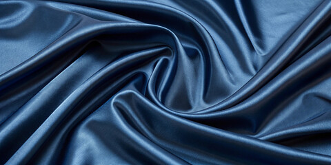 Fototapeta premium blue satin fabric, luxury fabric wallpaper, shiny satin background, smooth textile texture, elegant satin drape, glossy silk cloth, blue textile wallpaper, premium fashion fabric, folded satin textur